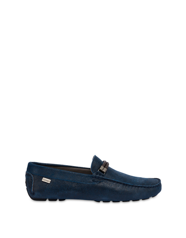 Pollini Mocassini Con Morsetto In Pelle Eazy Blu
