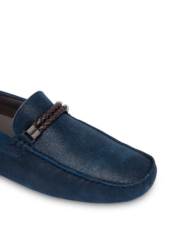 Pollini Mocassini Con Morsetto In Pelle Eazy Blu Grande vendita