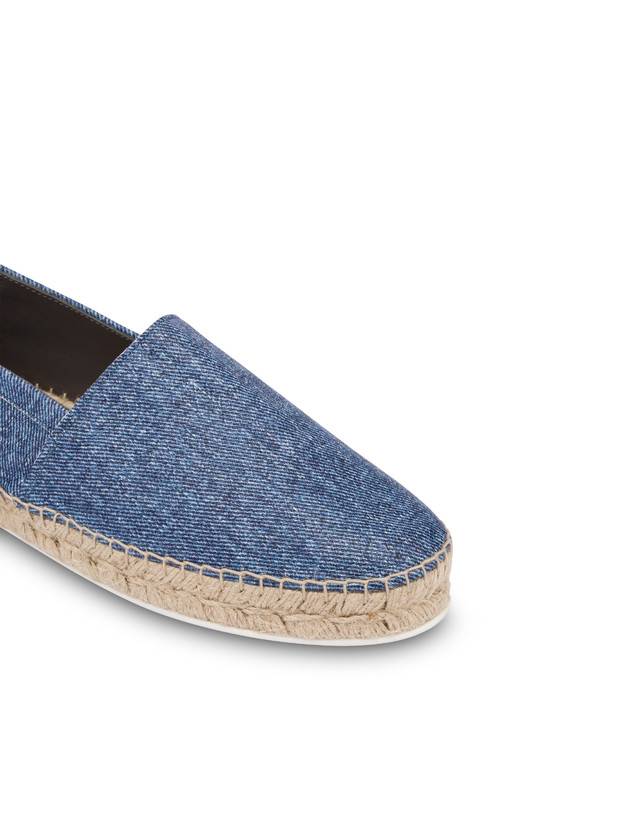 Pollini Espadrillas In Capra Stampa Denim Blu Outlet