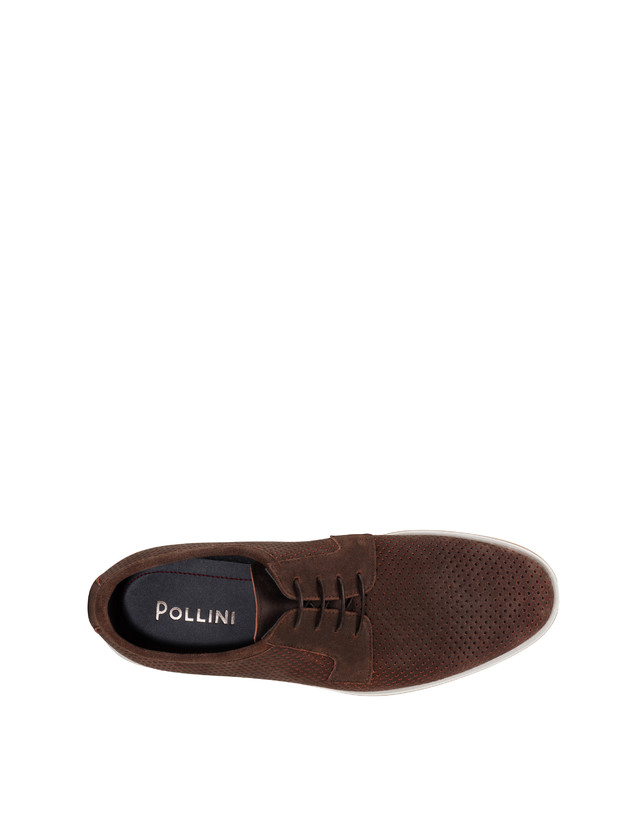 Pollini Derby In Scamosciato Traforato B-light T.moro In Vendita