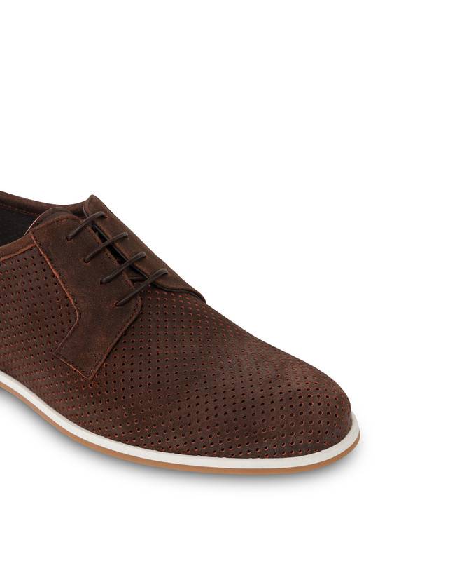Pollini Derby In Scamosciato Traforato B-light T.moro In Vendita
