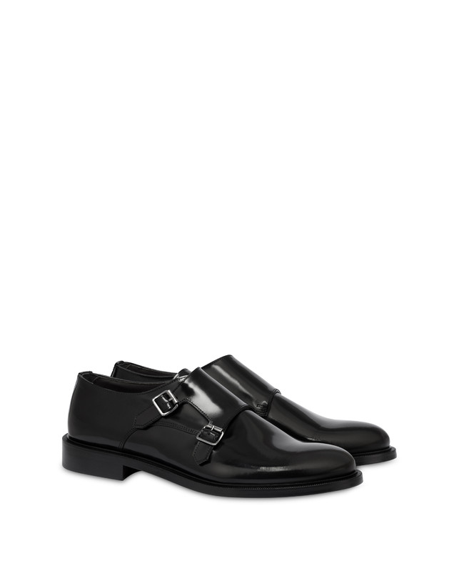 Pollini Monk Strap In Vitello 1920 Nero Saldi Di Fabbrica