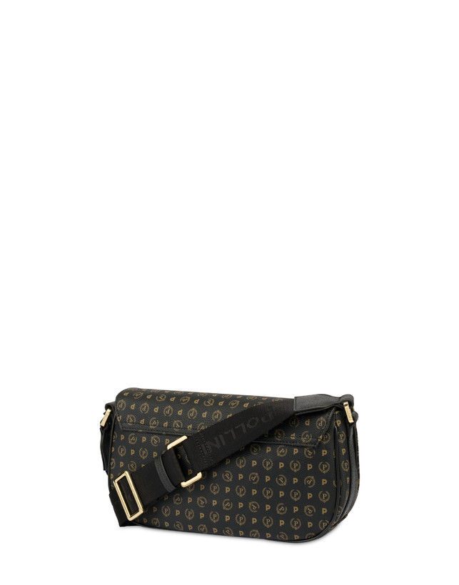 Pollini Borsa A Tracolla Heritage Pvc Nero/nero Negozio
