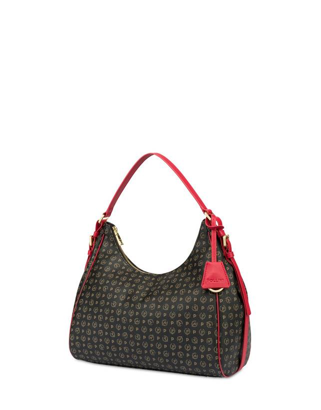 Pollini Hobo Bag Heritage Pvc Nero/lacca Vendita calda
