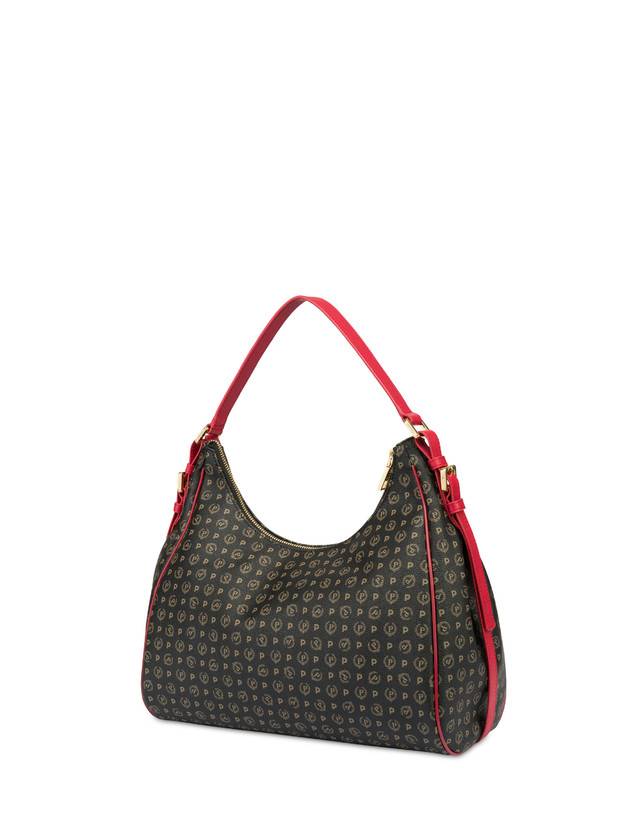 Pollini Hobo Bag Heritage Pvc Nero/lacca Vendita calda
