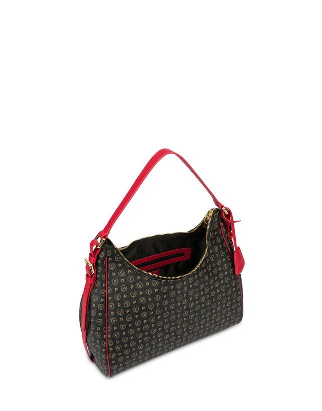 Pollini Hobo Bag Heritage Pvc Nero/lacca Vendita calda