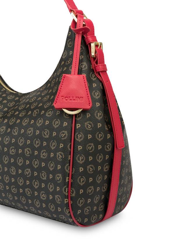 Pollini Hobo Bag Heritage Pvc Nero/lacca Vendita calda