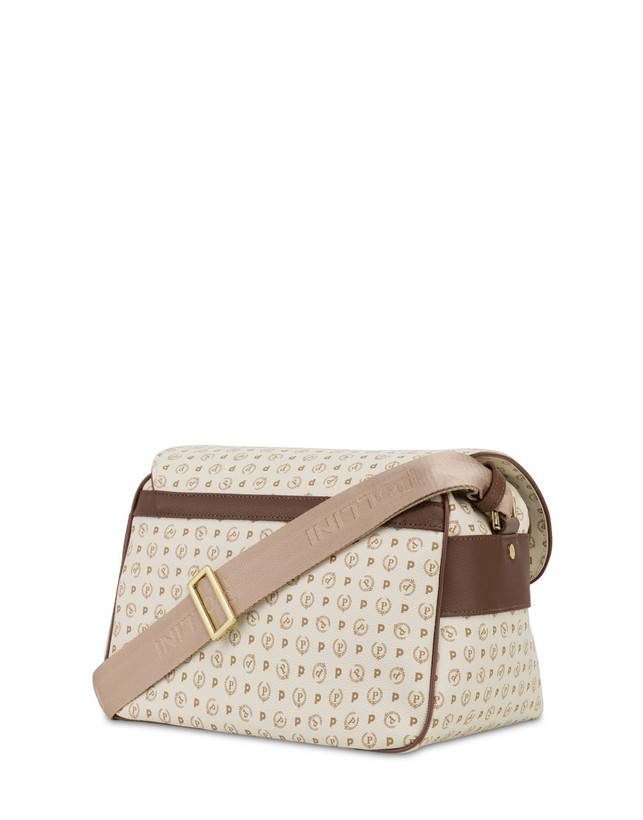Pollini Borsa A Spalla Multitasche Heritage Logo Classic Avorio/marrone 2025