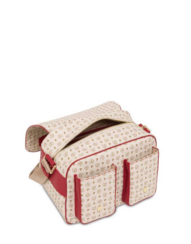 Pollini Borsa A Spalla Multitasche Heritage Logo Classic Avorio/lacca Italy