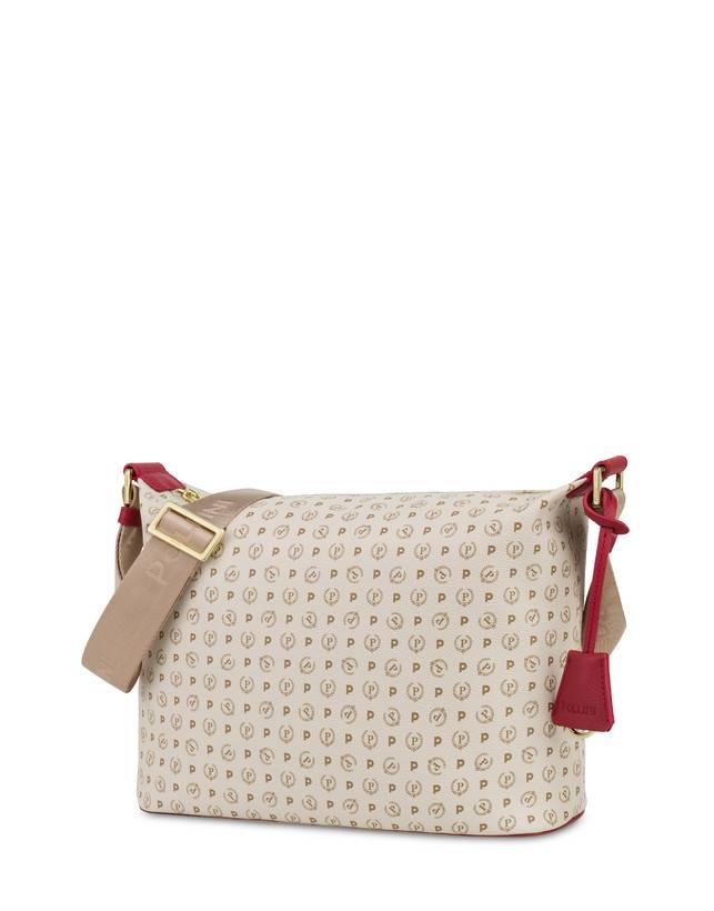 Pollini Borsa Hobo Heritage Logo Classic Avorio/lacca Italia