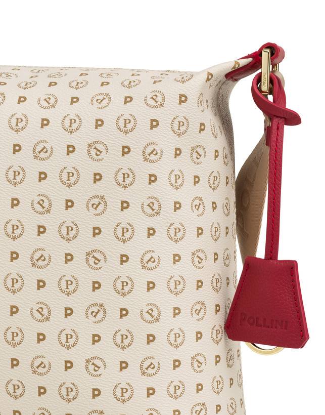 Pollini Borsa Hobo Heritage Logo Classic Avorio/lacca Italia