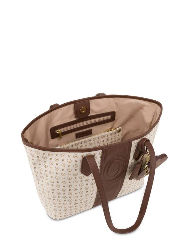 Pollini Shopping Bag Heritage 70th Anniversary Avorio/marrone Spedizione Gratuita