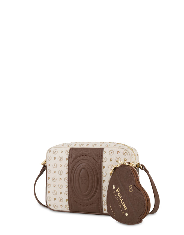 Pollini Borsa A Tracolla Heritage 70th Anniversary Avorio/marrone Pezzi Unici