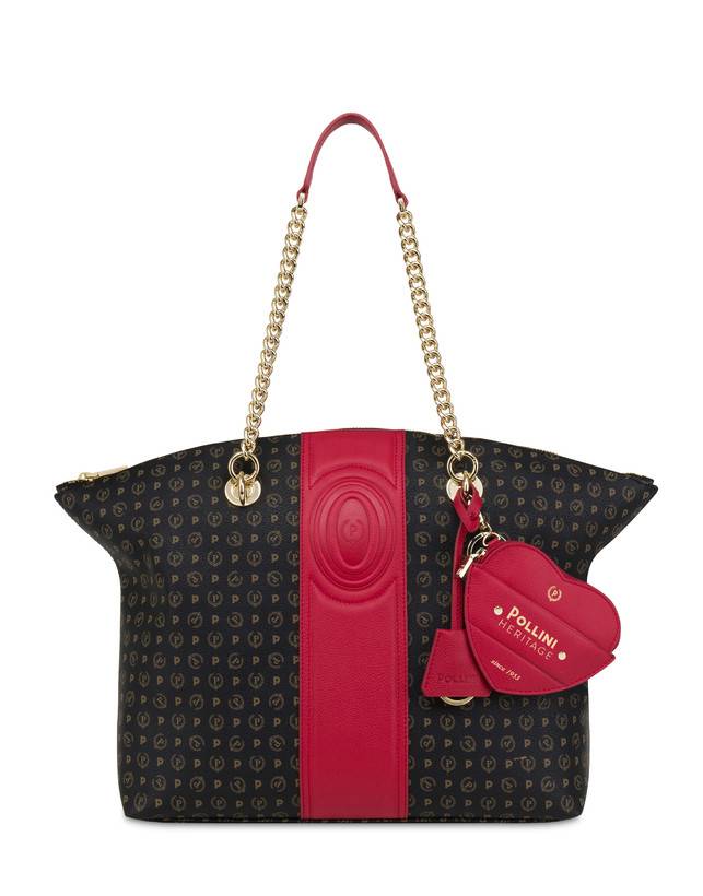 Pollini Tote Bag Heritage 70th Anniversary Nero/rosso Negozi Online