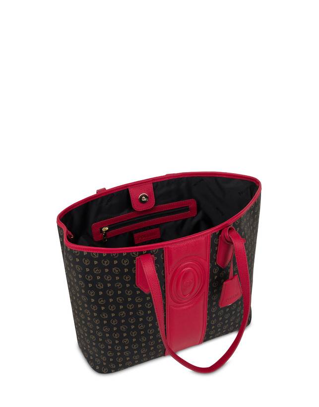 Pollini Shopping Bag Heritage 70th Anniversary Nero/rosso Consegna Veloce