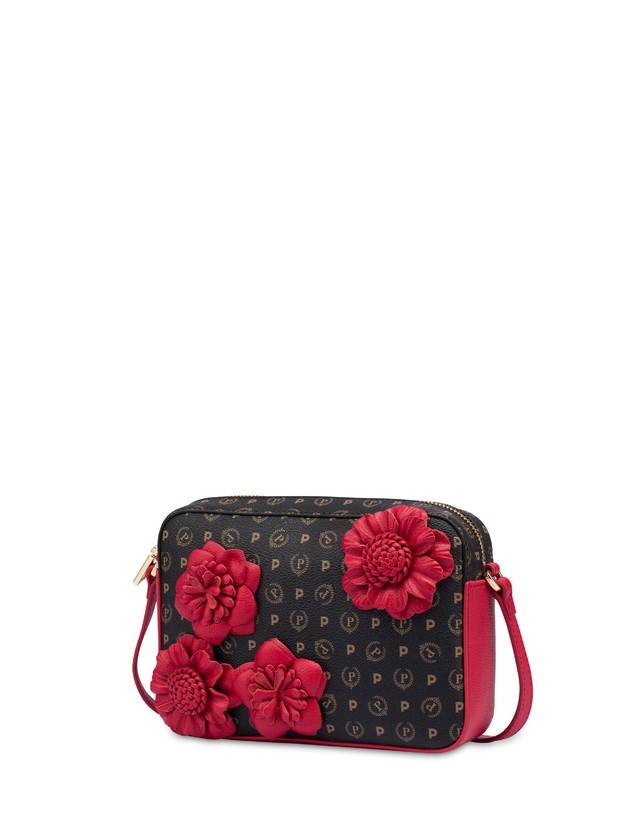 Pollini Camera Bag Piccola Heritage Flowers Nero/rosso Fino Al -60%