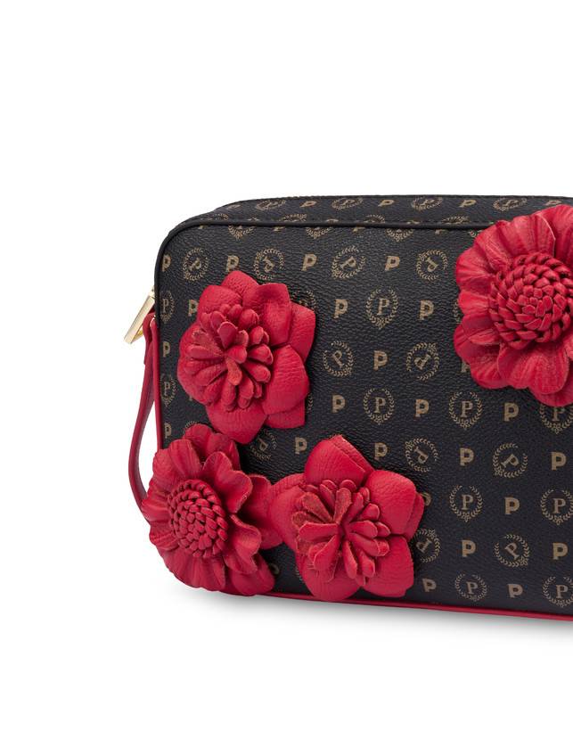 Pollini Camera Bag Piccola Heritage Flowers Nero/rosso Fino Al -60%