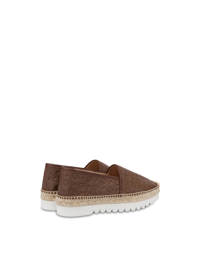 Pollini Espadrillas Heritage Logo Embossed Marrone Sottocosto