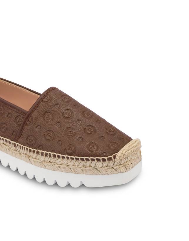 Pollini Espadrillas Heritage Logo Embossed Marrone Sottocosto