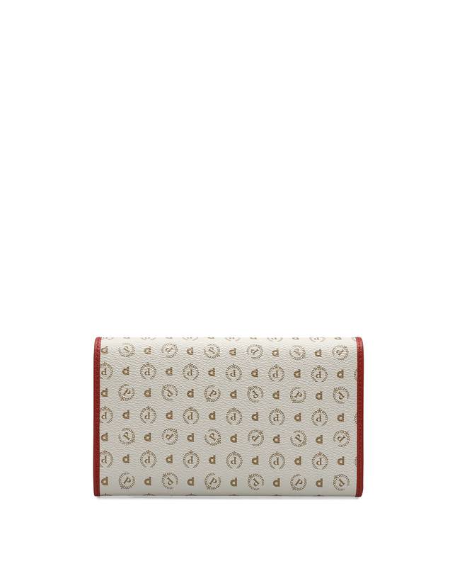 Pollini Portafoglio Heritage Logo Classic Avorio/lacca In Linea