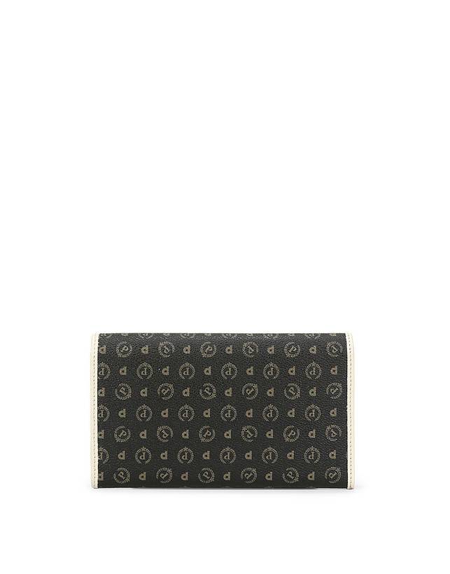 Pollini Portafoglio Heritage Logo Classic Nero/avorio Nuovo