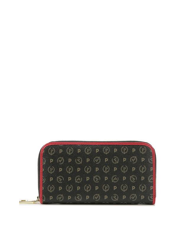 Pollini Portafoglio Zip Around Heritage Logo Classic Nero/lacca