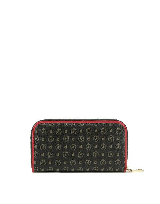 Pollini Portafoglio Zip Around Heritage Logo Classic Nero/lacca Promozione