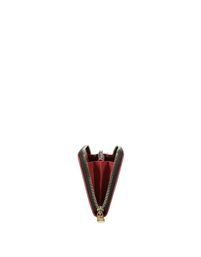 Pollini Portafoglio Zip Around Heritage Logo Classic Nero/lacca Promozione