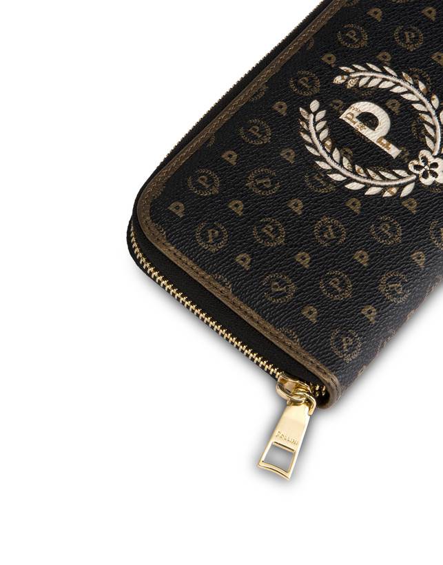 Pollini Portafoglio Con Zip Special Heritage. Avorio/nero/bronzo Spedizione Gratuita