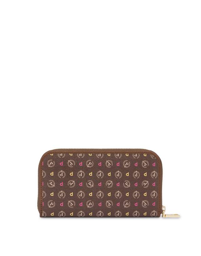 Pollini Portafoglio Zip Around Heritage Logo Classic Multicolor/marrone Qualità Garantita