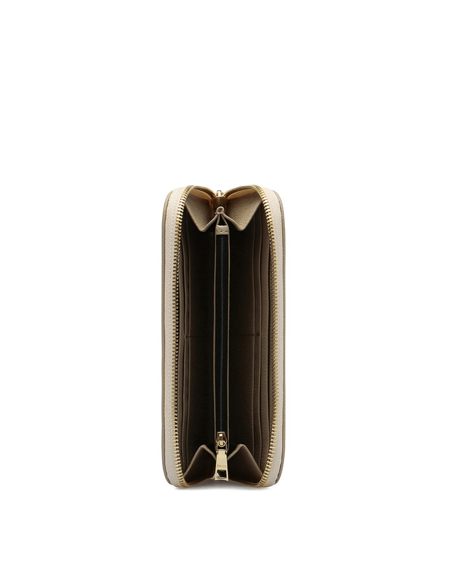 Pollini Portafoglio Zip Around Heritage Logo Classic Avorio/ghiaccio Negozi Online