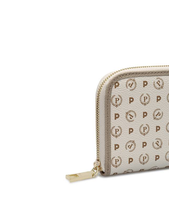 Pollini Portafoglio Zip Around Heritage Logo Classic Avorio/ghiaccio Negozi Online