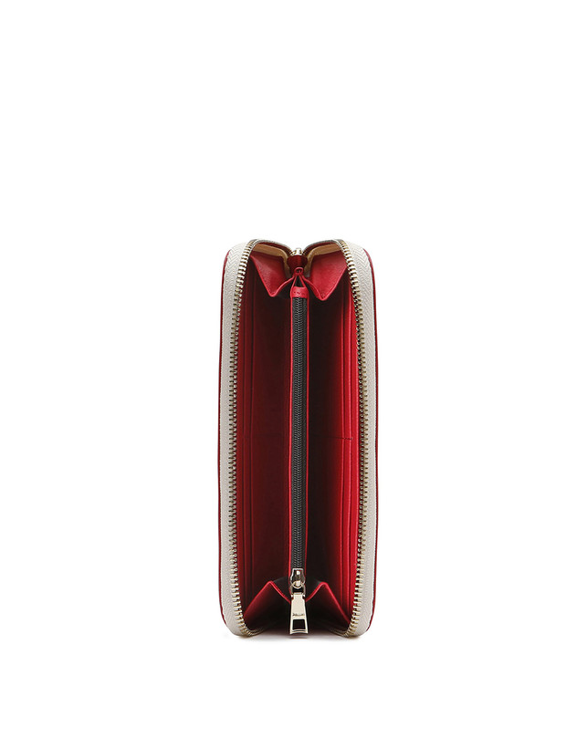 Pollini Portafoglio Zip Around Heritage Logo Classic Avorio/lacca Acquista Ora