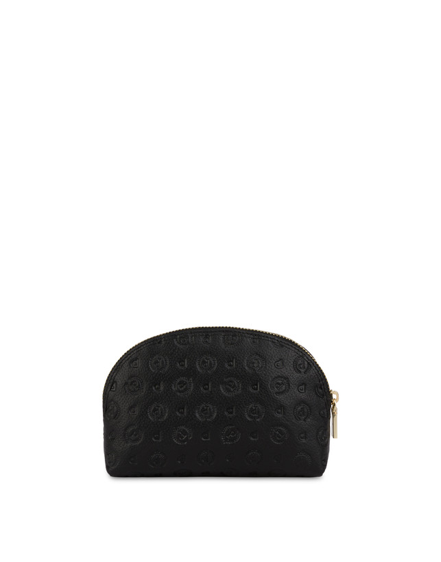 Pollini Pouch Heritage Logo Embossed Nero Prezzo Ridotto