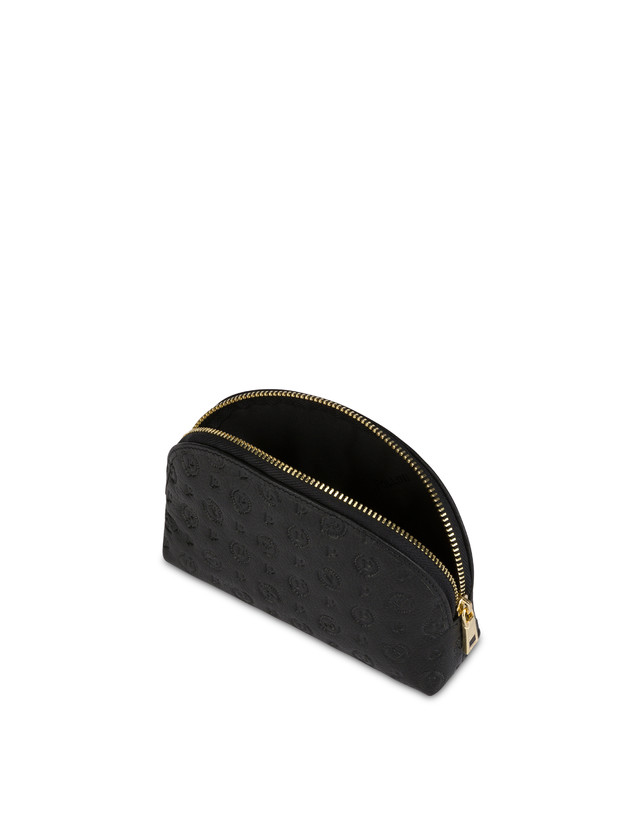 Pollini Pouch Heritage Logo Embossed Nero Prezzo Ridotto