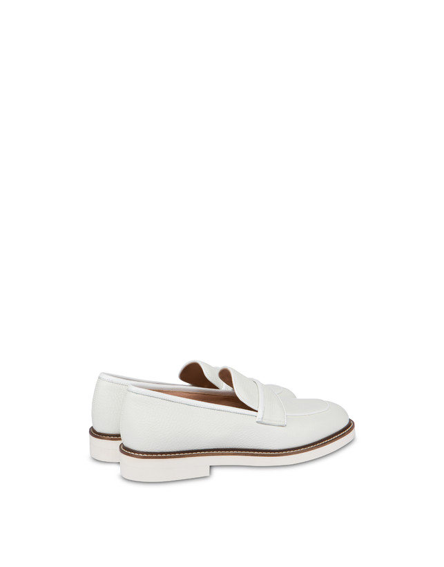 Pollini Mocassini In Vitello Mannish Bianco/bianco Vendita Calda