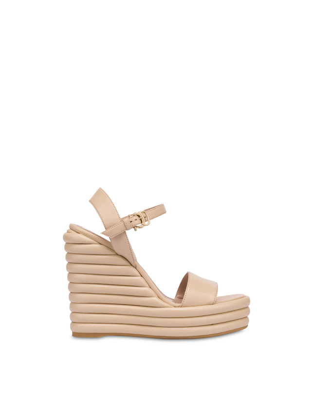 Pollini Sandali Con Zeppa In Nappa Up Sabbia