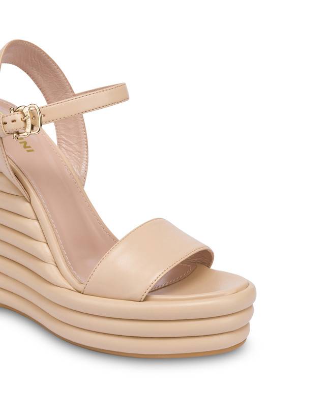 Pollini Sandali Con Zeppa In Nappa Up Sabbia Vendite Flash