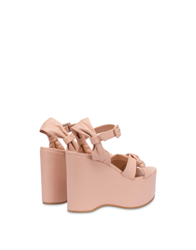 Pollini Sandali Con Zeppa In Nappa Oasis Nude Moda