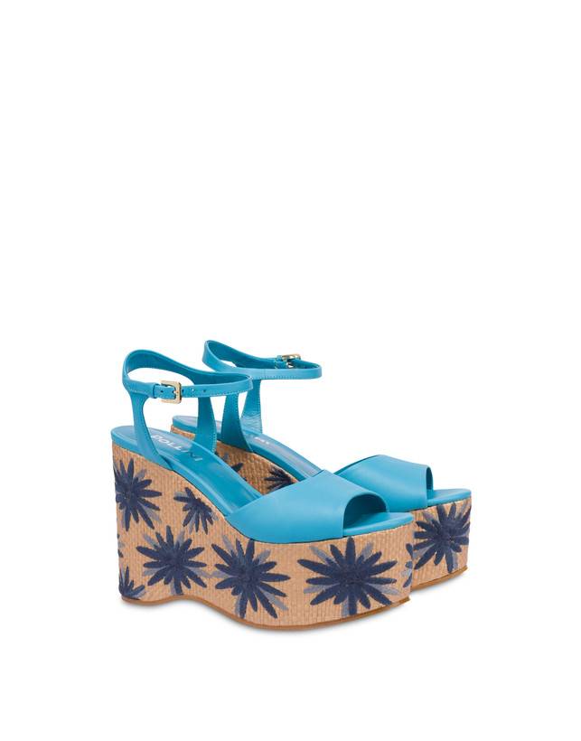 Pollini Sandali Con Zeppa Ricamata Desert Rose Pool/naturale 2025