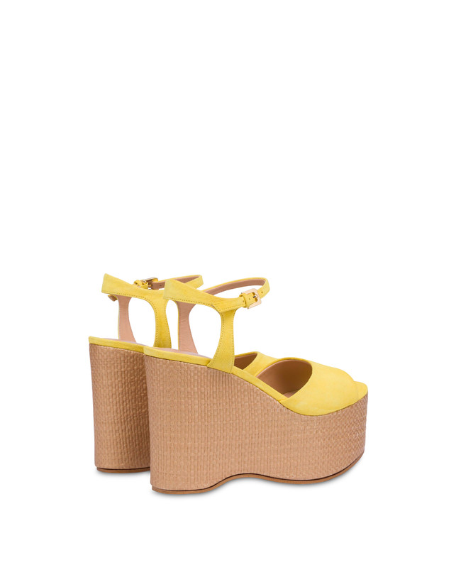 Pollini Sandali In Nappa Con Zeppa Capri Sun/naturale Italia