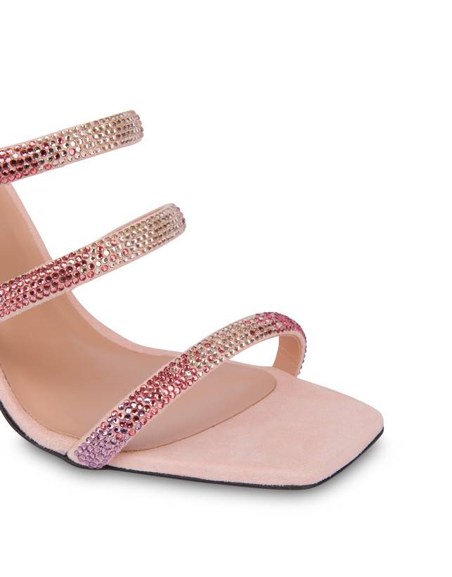 Pollini Mules Con Tacco Bling Bling Nude Promozione