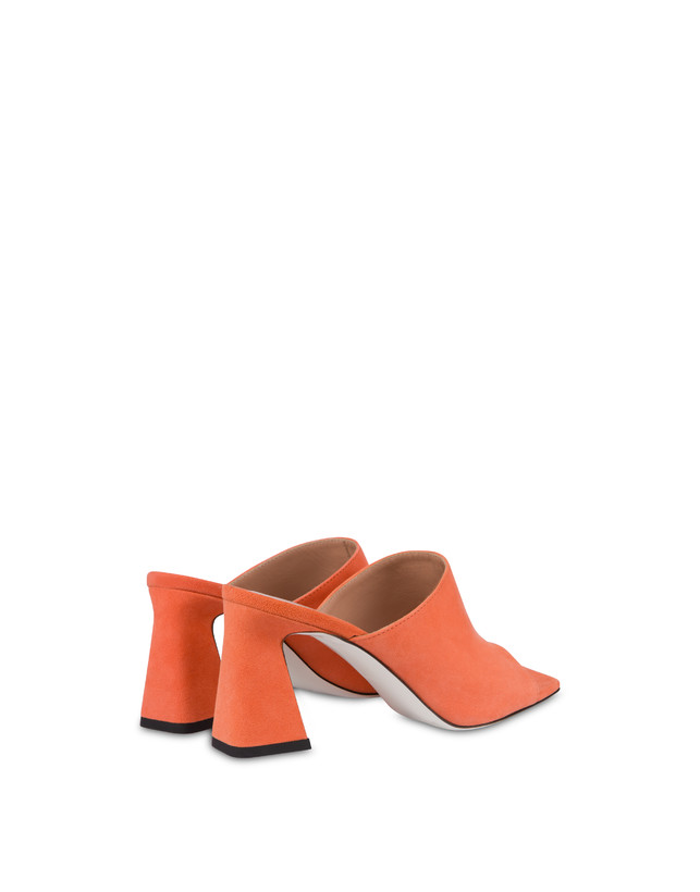 Pollini Mules Con Tacco In Camoscio Nina Coral Soddisfazione Garantita
