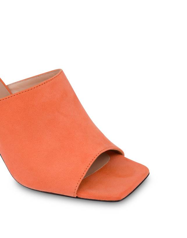 Pollini Mules Con Tacco In Camoscio Nina Coral Soddisfazione Garantita