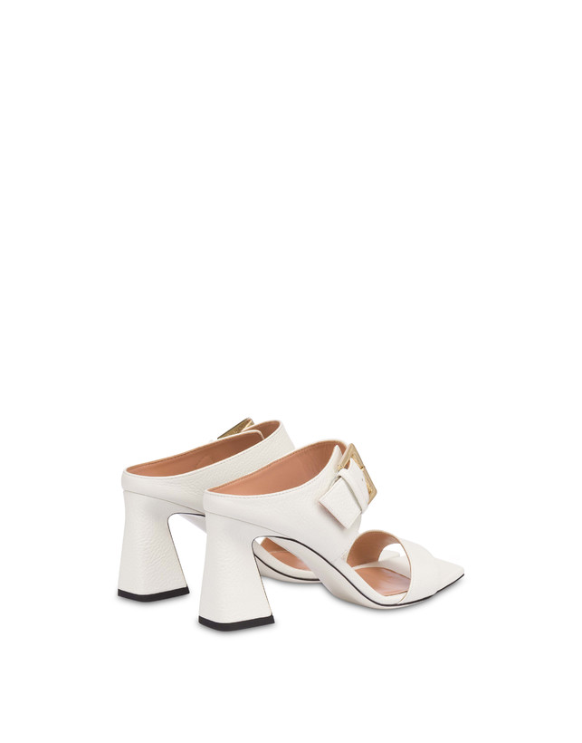 Pollini Sandali In Vitello Bottalato Con Fibbia Ethos Bianco Acquista Ora