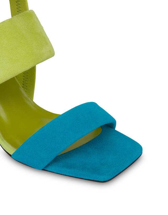 Pollini Sandali In Camoscio Color Explosion Pool/apple/iris Fino Al -60%