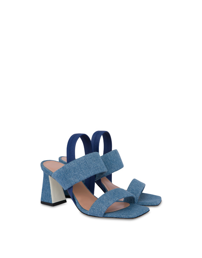 Pollini Sandali In Tessuto Denim Denim Shopping Online