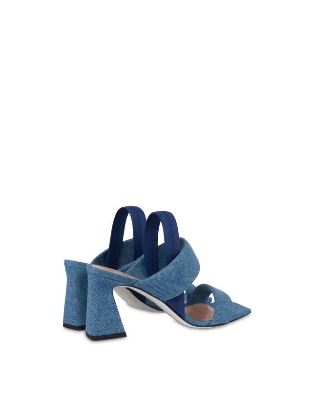Pollini Sandali In Tessuto Denim Denim Shopping Online