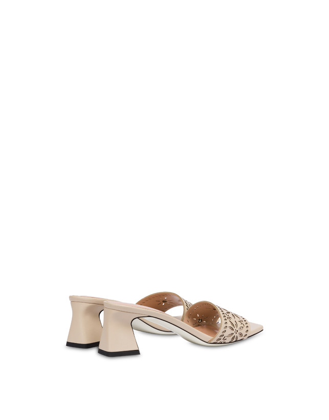 Pollini Sandali In Vitello Laserato Desert Rose Sabbia Convenienza