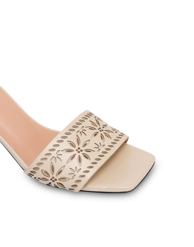 Pollini Sandali In Vitello Laserato Desert Rose Sabbia Convenienza